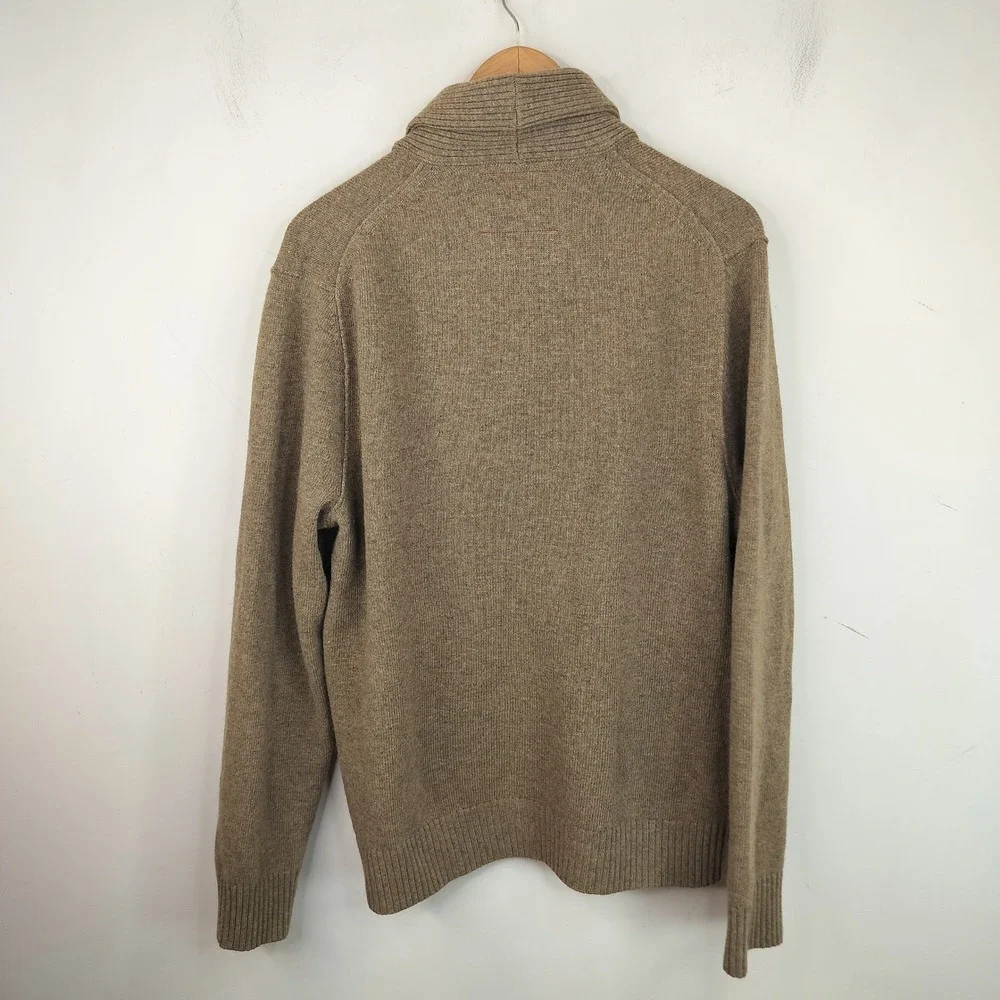 Banana Republic Heritage Merino Wool Sweater Large Mens Shawl Collar Classic